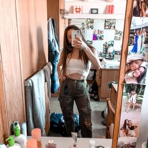 Olive green LF cargo pants